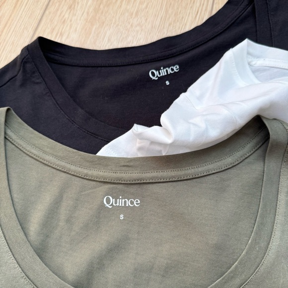 quince t-shirt white black green set - Picture 2 of 6